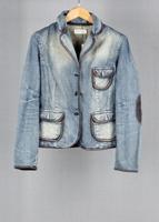 United Colors Of Benetton Blue vintage denim jacket in size M for Unisex