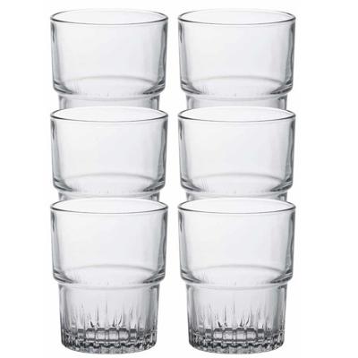 Duralex Koffie glazen Empilable - 6x stuks - 200 ml - Whiskey/Drink glazen - glas - espresso