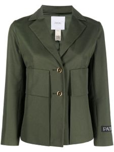 Patou blazer en coton à simple boutonnage - Vert