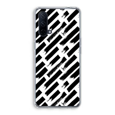 Zwarte vegen: OnePlus Nord CE 5G Transparant Hoesje