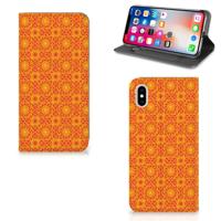 Apple iPhone Xs Max | Hoesje met Magneet | Batik Oranje