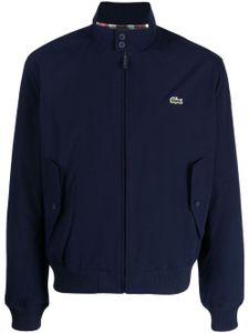 Lacoste logo-embroidered water-repellent jacket - Bleu