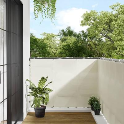Balkonscherm 120x800 cm 100% oxford polyester crmekleurig