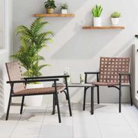Tuinstoel 2 pcs Zwart 79 x 56 x 73.5cm poly rattan