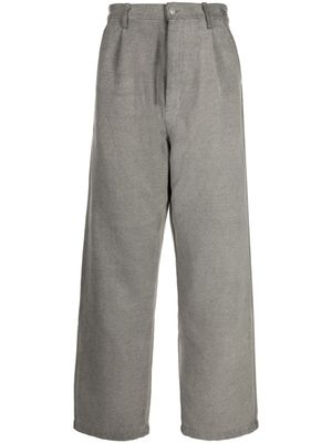 izzue pantalon droit à plis marqués - Gris