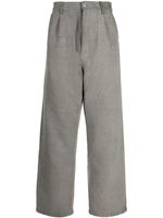 izzue pantalon droit à plis marqués - Gris