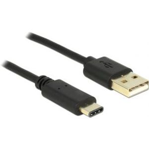 DeLOCK 2m, USB2.0-A/USB2.0-C USB-kabel USB A USB C Zwart