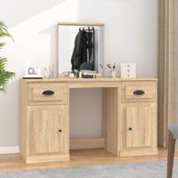 Kaptafel met spiegel 130x50x132,5 cm sonoma eikenkleurig