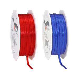 Cadeaulint/sierlint pakket - blauw/rood - 3 mm x 50 meter - Hobby/decoratie/knutselen