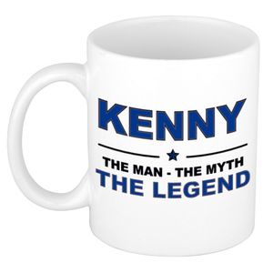 Naam cadeau mok/ beker Kenny The man, The myth the legend 300 ml   -