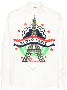 Kenzo chemise Drawn Varsity Tie - Blanc