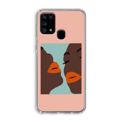 Orange lips: Samsung Galaxy M31 Transparant Hoesje