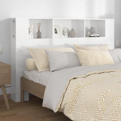 Hoofdbordkast 160x18,5x104,5 cm hoogglans wit