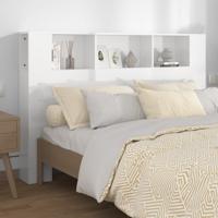 Hoofdbordkast 160x18,5x104,5 cm hoogglans wit