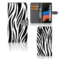 Samsung Galaxy Xcover 6 Pro | Telefoonhoesje | Met pasjeshouder | Zebra