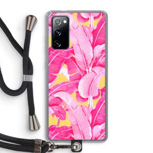 Pink Banana: Samsung Galaxy S20 FE / S20 FE 5G Transparant Hoesje met koord