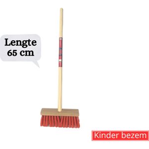 Synx Tools Kinderbezem Nylon Junior - Bezems - Buitenspeelgoed / Speelgoed incl. Steel 57cm - tuinierspeelgoed