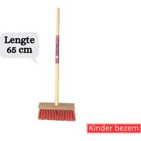 Synx Tools Kinderbezem Nylon Junior - Bezems - Buitenspeelgoed / Speelgoed incl. Steel 57cm - tuinierspeelgoed - thumbnail