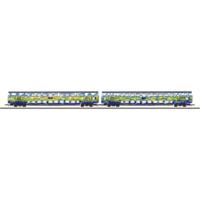 Märklin 87306 Z dubbeldekswagenset Touristik 1 van de DB AG 2 dubbellaags middenrijtuigen