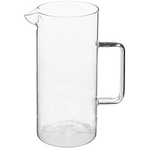 Water Karaf/schenkkan met schenktuit - glas - 1.5 Liter - D10 x H22 cm