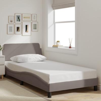Bedframe zonder matras 100x200 cm stof taupe