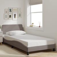 Bedframe zonder matras 100x200 cm stof taupe