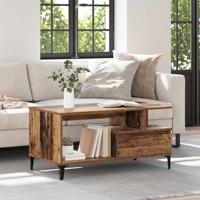 Salontafel with Drawer Oud hout 90 x 49 x 45 cm Bewerkt hout