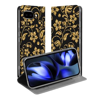 Telefoonhoesje Google Pixel 9a Gouden Bloemen