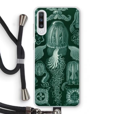 Haeckel Cubomedusae: Samsung Galaxy A70 Transparant Hoesje met koord