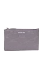 Balenciaga porte-cartes à motif monogrammé - Gris