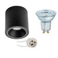 Opbouwspot Set - OSRAM Parathom PAR16 930 36D - Pragmi Cliron Pro - GU10 Fitting - Dimbaar - Opbouw Rond - Mat Zwart - - thumbnail