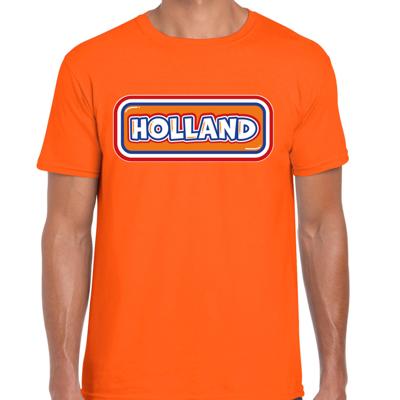 Verkleed T-shirt voor heren - Holland - oranje - voetbal supporter - themafeest