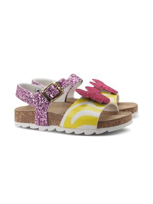 Moa Kids sandales pailletées à motif Minnie - Rose