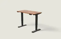 Desktronic HomePro bureau Zwart / Massief Walnoot / 120x60 cm