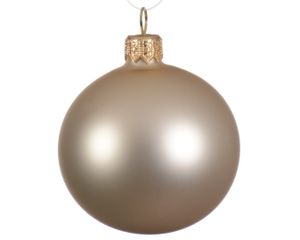 6 Glazen kerstballen mat 8 cm parel - Decoris