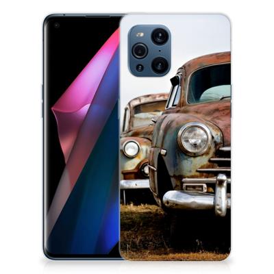 OPPO Find X3 | X3 Pro | Siliconen hoesje | met foto Vintage Auto
