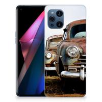 OPPO Find X3 | X3 Pro | Siliconen hoesje | met foto Vintage Auto