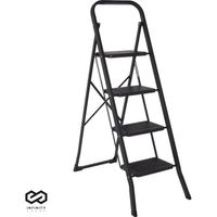Infinity Goods Stevige Huishoudtrap 4 Treden - Keukentrap Inklapbaar - Anti-Slip - Trap Ladder - Opvouwbaar - Metaal - - thumbnail