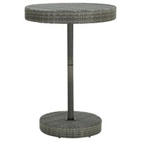 Tuintafel 75,5x106 cm poly rattan grijs