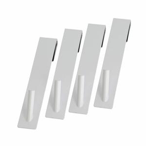 Tendance Douchehaken - 4x stuks - wit - metaal - douchecabine haak - 18 cm