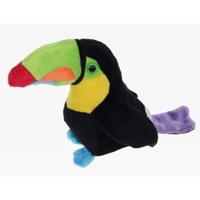Cornelissen pluche gekleurde toekan knuffel - 15 cm - Vogel knuffels - Speelgoed voor kinderen