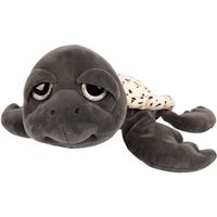 Suki Gifts pluche zeeschildpad Jules knuffeldier - cute eyes - donkergrijs - 24 cm