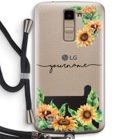 Zonnebloemen: LG K10 (2016) Transparant Hoesje met koord