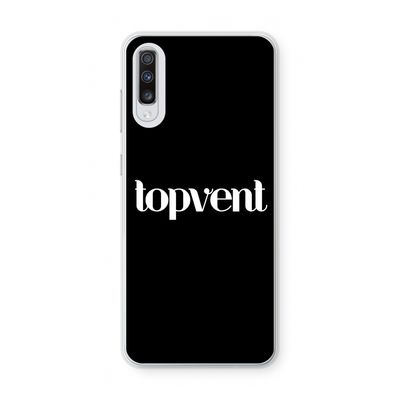 Topvent Zwart: Samsung Galaxy A70 Transparant Hoesje