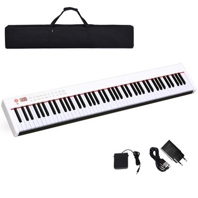 Digitale Piano met 88 Toetsen Draagbaar Elektronisch Toetsenbord met Grote Gewogen Toetsen Bluetooth-Functie MIDI-Interface Luidsprekers