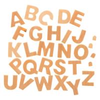 Houten hobby/knutsel alfabet letters - 26x stuks - H2,5 cm - knutselmateriaal - zelf schilderen