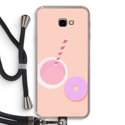 Donut: Samsung Galaxy J4 Plus Transparant Hoesje met koord