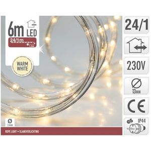 Kerstverlichting lichtslang warm wit buiten 6 meter - slangverlichting