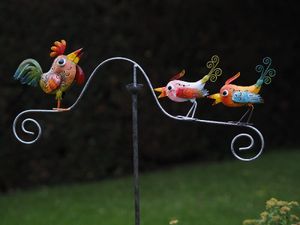 Balans Tuinsteker vogels met haan 140 cm