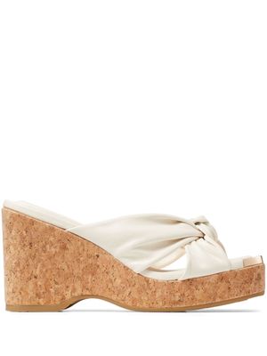 Jimmy Choo sandales compensées Avenue 95 mm - Blanc